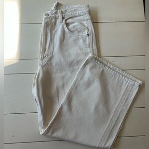 Citizens of Humanity white gaucho jeans